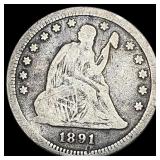 1891-O Seated Liberty Quarter NICELY CIRCULATED