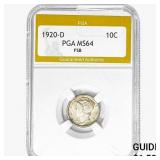 1920-D Mercury Silver Half Dime PGA MS64 FSB