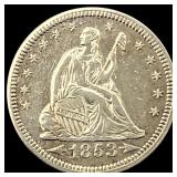 1853 Arrows Seated Liberty Quarter UNCIRCULATED