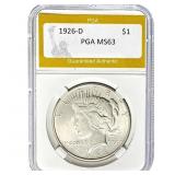 1926-D Peace Dollar PGA MS63