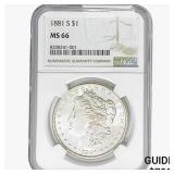 1881-S Morgan Silver Dollar NGC MS66