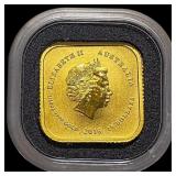 2016 Australia $15 Gold Square Coin GEM BU