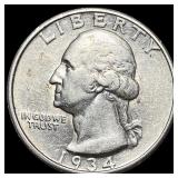1934-D Washington Quarter CLOSELY UNCIRCULATED