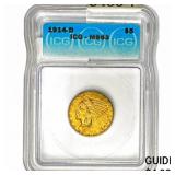 1914-D $5 Gold Half Eagle ICG MS63