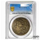 1889-CC Morgan Silver Dollar PCGS F12