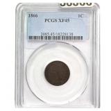 1866 Indian Head Cent PCGS XF45