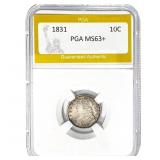 1831 Capped Bust Dime PGA MS63+