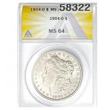 1904-O Morgan Silver Dollar ANACS MS64