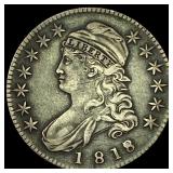 1818 Capped Bust Half Dollar LIGHTLY CIRCULATED