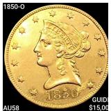 1850-O $10 Gold Eagle CHOICE AU