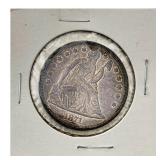 1871 Seated Liberty Dollar AU
