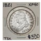 1821 Capped Bust Half Dollar AU