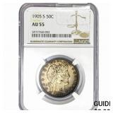 1950-S Barber Half Dollar NGC AU55
