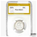 1876 Seated Liberty Quarter PGA MS63+