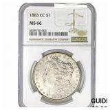 1883-CC Morgan Silver Dollar NGC MS66