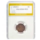 1914-S Lincoln Cent PGA MS64 RED