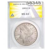 1883-O Morgan Dollar ANACS MS63