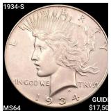 1934-S Silver Peace Dollar