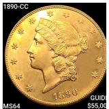 1890-CC $20 Gold Double Eagle