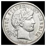 1914 Barber Dime CLOSELY UNCIRCULATED