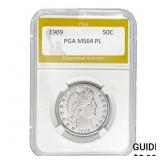 1909 Barber Half Dollar PGA MS64 PL  MS64 PL