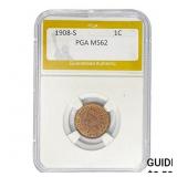 1908-S Indian Head Cent PGA MS62  MS62