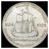 1924 Huguenot-Walloon Half Dollar CHOICE BU