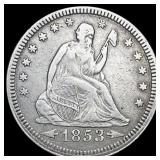 1853 Seated Liberty Quarter (Arrows & Ra NEARLY UN