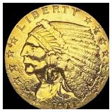 1911 Indian Head Quarter Eagle $2.50 NEARLY UNCIRC