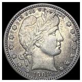 1908 Barber Quarter NEARLY UNCIRCULATED