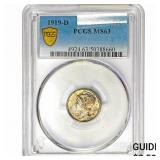 1919-D Mercury Silver Dime PCGS MS63