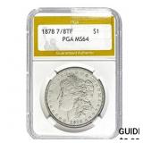1878 7/8TF Morgan Silver Dollar PGA MS64
