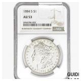 1884-S Morgan Silver Dollar NGC AU53