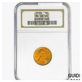 1928 Wheat Cent NGC MS66 RD