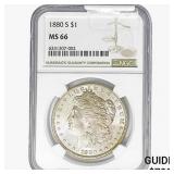 1880-S Morgan Silver Dollar NGC MS66