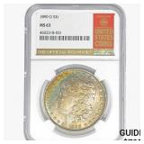 1890-O Morgan Silver Dollar NGC MS63