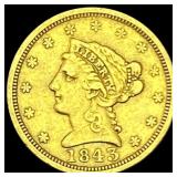 1843 Liberty Head Quarter Eagle