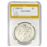 1890-CC Morgan Dollar PGA MS64