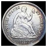 1872 Seated Liberty Half Dime CLOSELY UNCIRCULATED