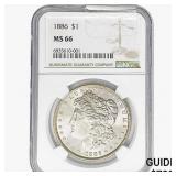 1886 Morgan Silver Dollar NGC MS66