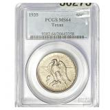 1935 Texas Half Dollar PCGS MS64