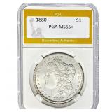 1880 Morgan Silver Dollar PGA MS65+