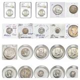 1852-1976 Varied US and Foreign SIlver Coin Lot [2