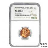 1995 DDO Lincoln Memorial Cent NGC MS67 RD