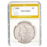 1891 Morgan Silver Dollar PGA MS63