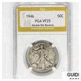 1946 Walking Liberty Half Dollar PGA VF25 DDR