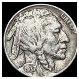 1937-D Buffalo Nickel NEARLY UNCIRCULATED
