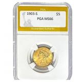 1903-S $5 Liberty Head Half Eagle PGA MS