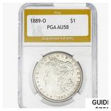 1889-O Morgan Silver Dollar PGA AU58