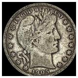 1905-S Barber Half Dollar LIGHTLY CIRCULATED